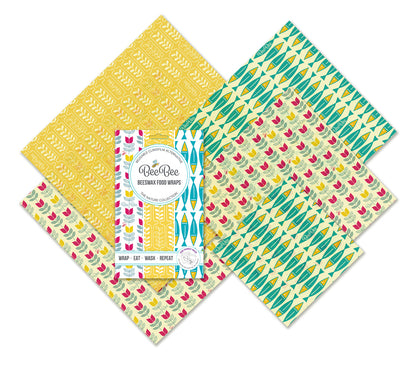 BeeBee & Leaf Beeswax Food Wraps (Nature - Pack of 5)