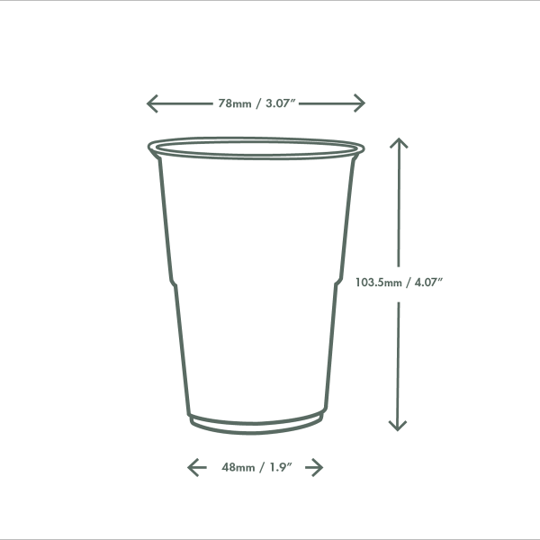 Vegware Half Pint to Brim PLA Cup – 2,100 Cups
