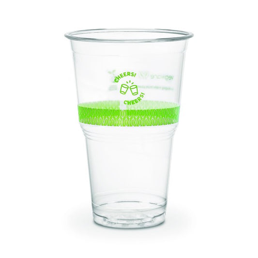 Vegware Pint to Brim PLA Cup – 96-Series (UKCA, UKNI & CE Marked) – 1,000 Cups
