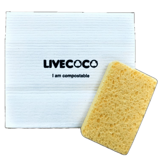 LiveCoco Compostable Cleaning Cloths & Sponges