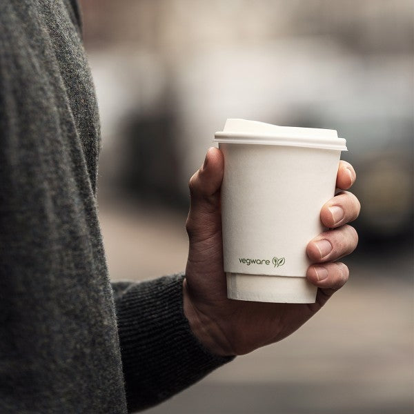 Vegware 12oz Double Wall White Cup – 89 Series – 500 Cups
