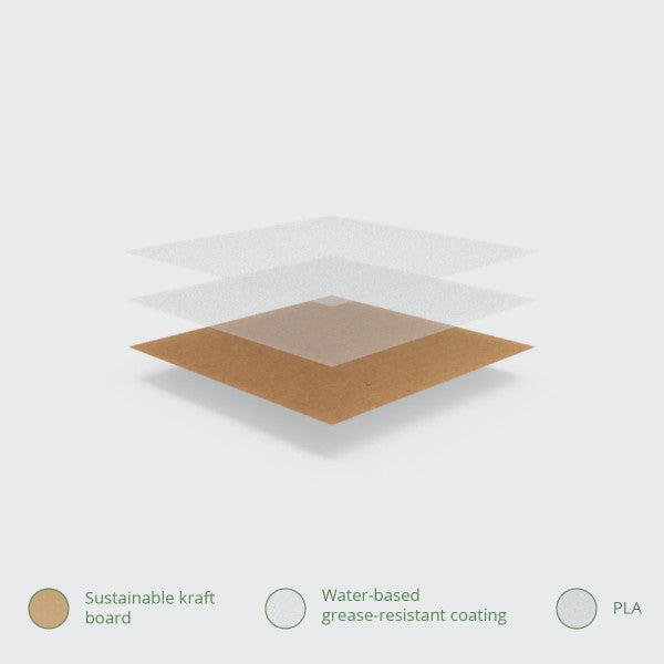 Vegware Deep Fill 75mm Kraft Sandwich Wedge