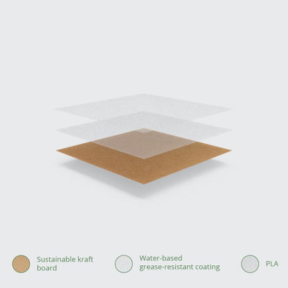 Vegware Deep Fill 75mm Kraft Sandwich Wedge